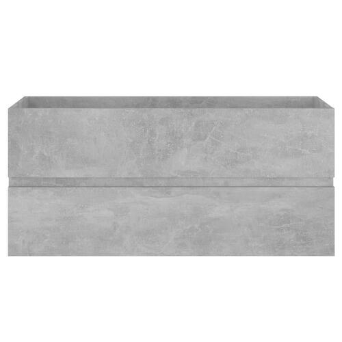 Skab til håndvask 100x38,5x45 cm konstrueret træ betongrå