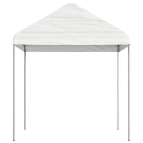 Pavillon med tag 2,28x2,23x2,69 m polyethylen hvid