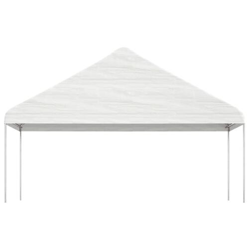 Pavillon med tag 5,88x2,23x3,75 m polyethylen hvid