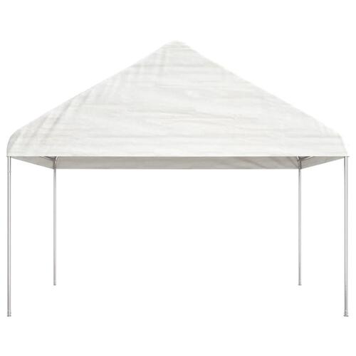 Pavillon med tag 4,08x2,23x3,22 m polyethylen hvid