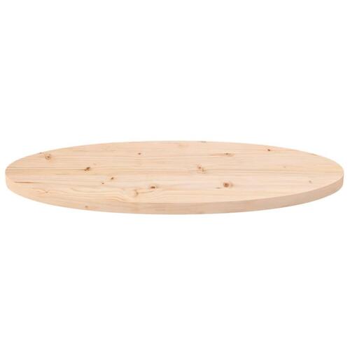 Bordplade 60x30x2,5 cm oval massivt fyrretræ