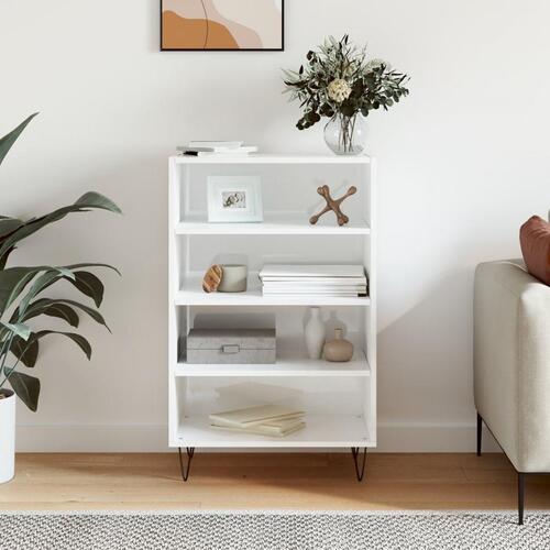 Skab 57x35x90 cm konstrueret træ hvid højglans