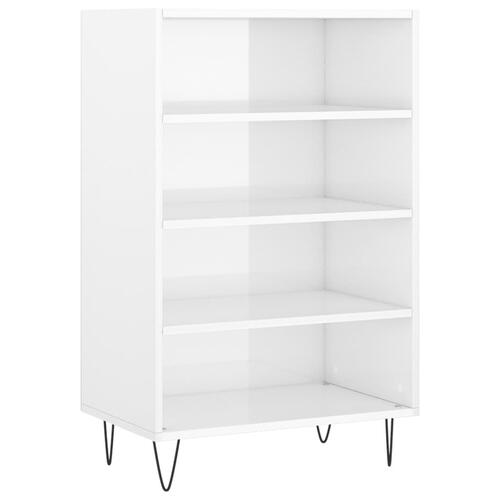 Skab 57x35x90 cm konstrueret træ hvid højglans