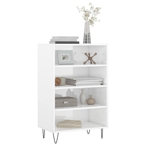 Skab 57x35x90 cm konstrueret træ hvid højglans