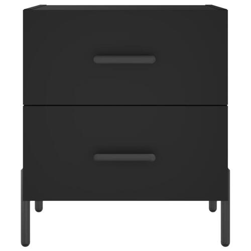 Sengeborde 2 stk. 40x35x47,5 cm konstrueret træ sort