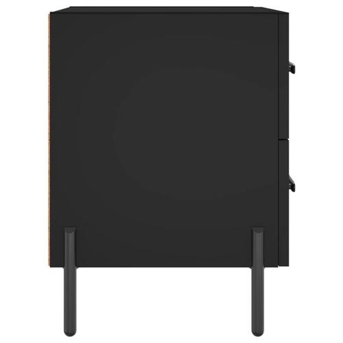 Sengeborde 2 stk. 40x35x47,5 cm konstrueret træ sort