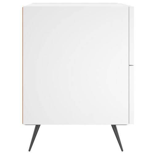 Sengebord 40x35x47,5 cm konstrueret træ hvid
