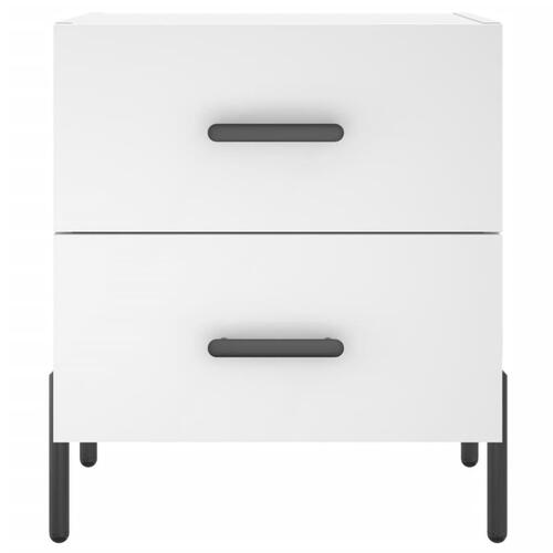Sengeborde 2 stk. 40x35x47,5 cm konstrueret træ hvid