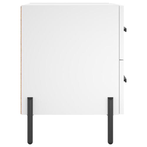 Sengeborde 2 stk. 40x35x47,5 cm konstrueret træ hvid