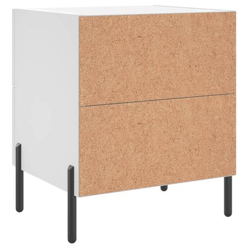 Sengeborde 2 stk. 40x35x47,5 cm konstrueret træ hvid