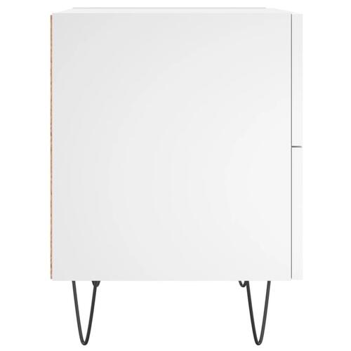 Sengeborde 2 stk. 40x35x47,5 cm konstrueret træ hvid