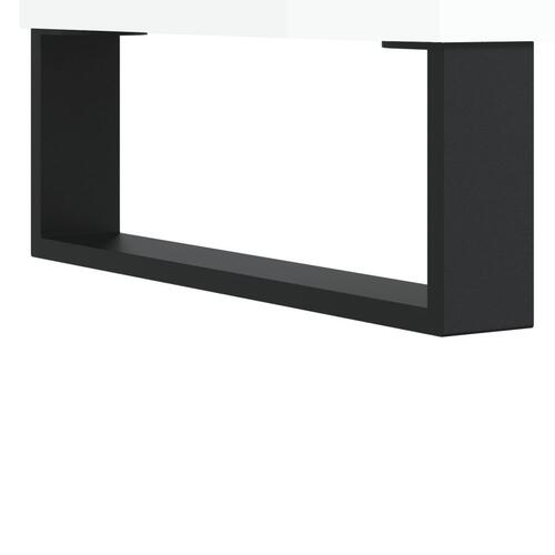 Sengeborde 2 stk. 40x35x47,5 cm konstrueret træ hvid højglans