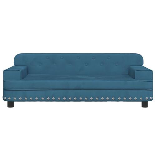 Sofa til børn 90x53x30 cm velour blå