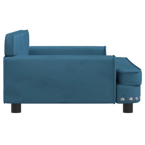 Sofa til børn 90x53x30 cm velour blå