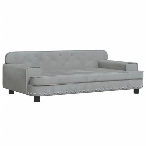 Sofa til børn 90x53x30 cm velour lysegrå