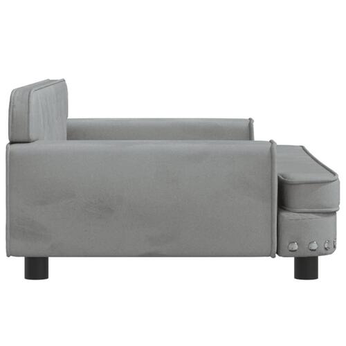 Sofa til børn 90x53x30 cm velour lysegrå