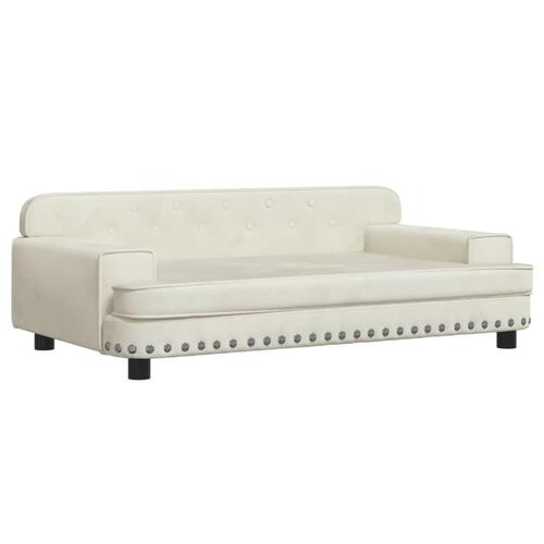 Sofa til børn 90x53x30 cm velour cremefarvet
