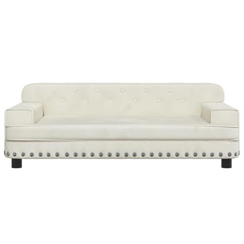 Sofa til børn 90x53x30 cm velour cremefarvet