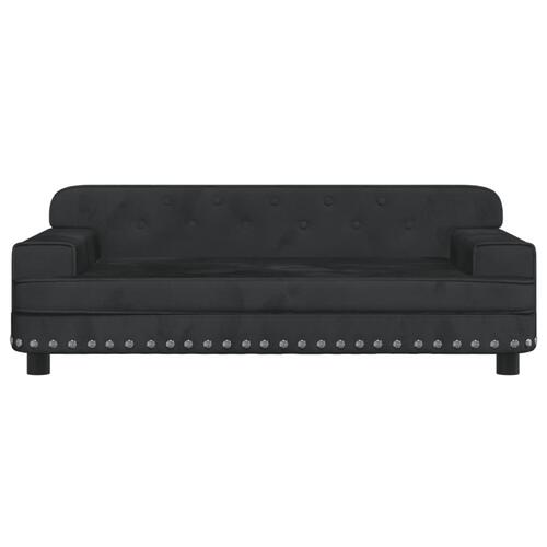 Sofa til børn 90x53x30 cm velour sort