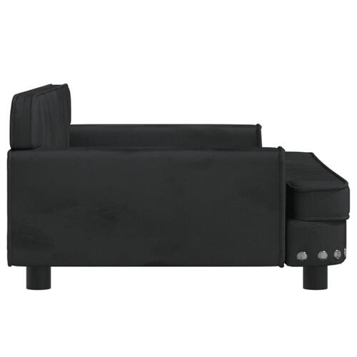Sofa til børn 90x53x30 cm velour sort