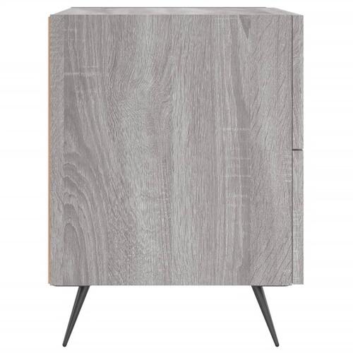 Sengeborde 2 stk. 40x35x47,5 cm konstrueret træ grå sonoma-eg