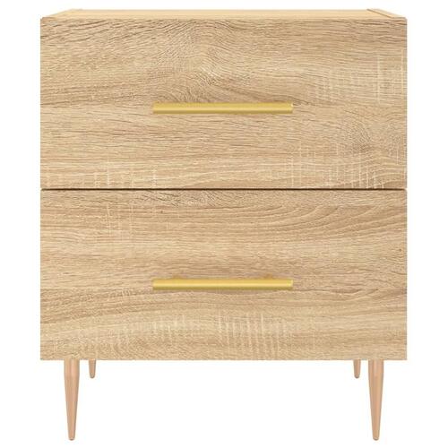 Sengeborde 2 stk. 40x35x47,5 cm konstrueret træ sonoma-eg