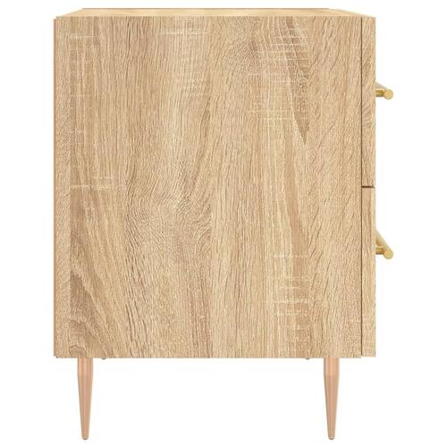 Sengeborde 2 stk. 40x35x47,5 cm konstrueret træ sonoma-eg