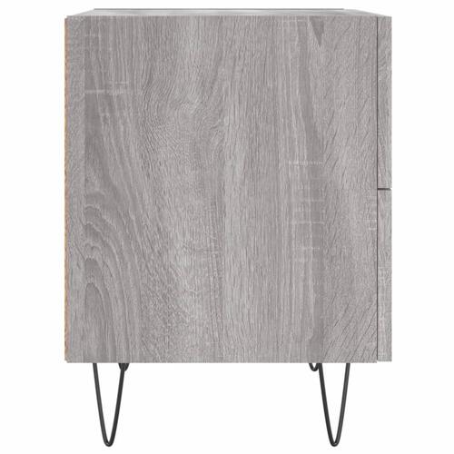 Sengeborde 2 stk. 40x35x47,5 cm konstrueret træ grå sonoma-eg
