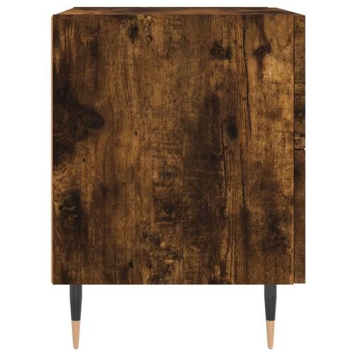Sengeborde 2 stk. 40x35x47,5 cm konstrueret træ røget egetræ