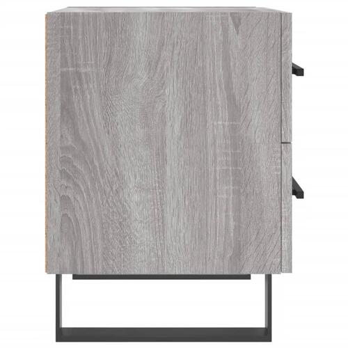 Sengeborde 2 stk. 40x35x47,5 cm konstrueret træ grå sonoma-eg