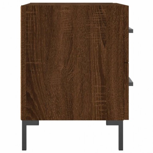 Sengebord 40x35x47,5 cm konstrueret træ brunt egetræ