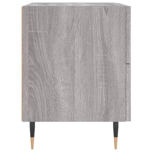 Sengebord 40x35x47,5 cm konstrueret træ grå sonoma-eg