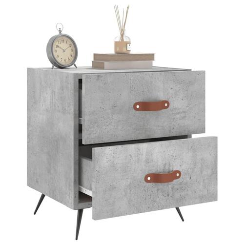 Sengeborde 2 stk. 40x35x47,5 cm konstrueret træ betongrå
