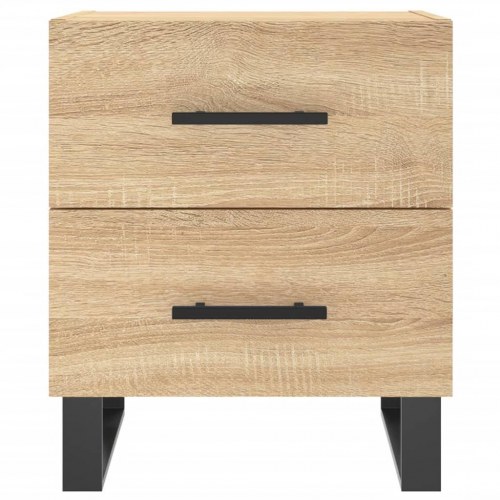 Sengeborde 2 stk. i sonoma-eg 40 x 35 x 47,5 cm