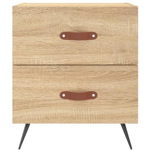 Sengeborde 2 stk. 40x35x47,5 cm konstrueret træ sonoma-eg