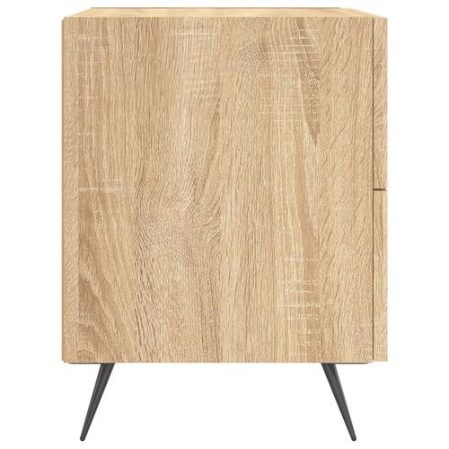 Sengeborde 2 stk. 40x35x47,5 cm konstrueret træ sonoma-eg