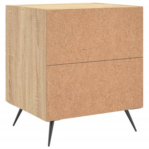 Sengeborde 2 stk. 40x35x47,5 cm konstrueret træ sonoma-eg