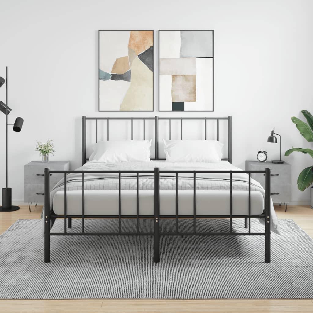 Sengeborde 2 stk. 40x35x47,5 cm konstrueret træ betongrå