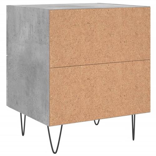 Sengeborde 2 stk. 40x35x47,5 cm konstrueret træ betongrå