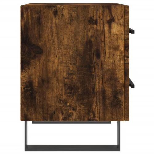Sengeborde 2 stk. 40x35x47,5 cm konstrueret træ røget egetræ