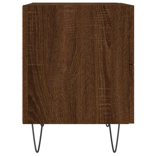 Sengebord 40x35x47,5 cm konstrueret træ brunt egetræ