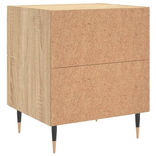 Sengeborde 2 stk. 40x35x47,5 cm konstrueret træ sonoma-eg