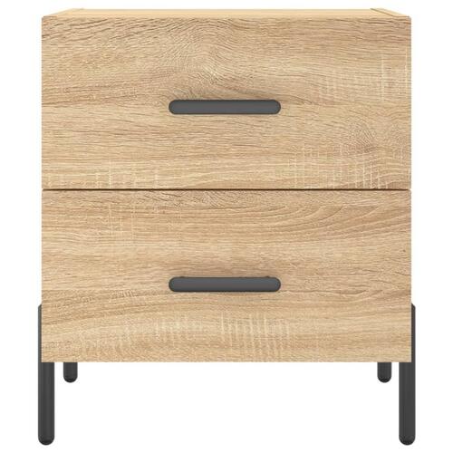 Sengeborde 2 stk. 40x35x47,5 cm konstrueret træ sonoma-eg