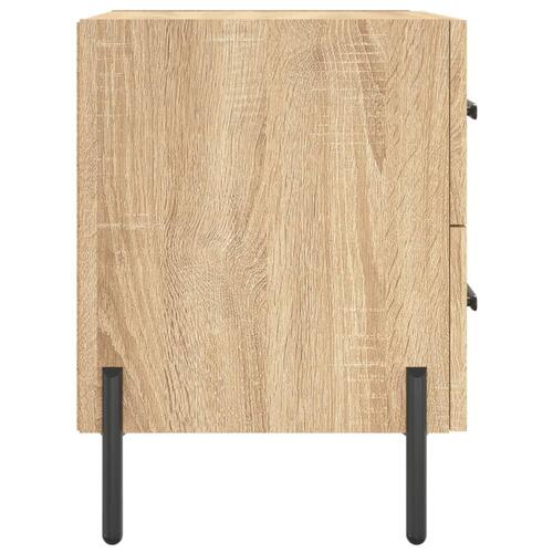 Sengeborde 2 stk. 40x35x47,5 cm konstrueret træ sonoma-eg