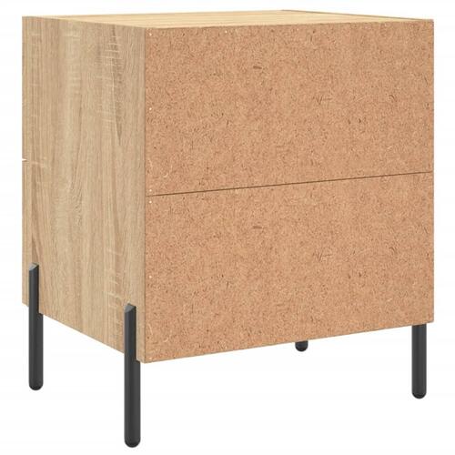 Sengeborde 2 stk. 40x35x47,5 cm konstrueret træ sonoma-eg