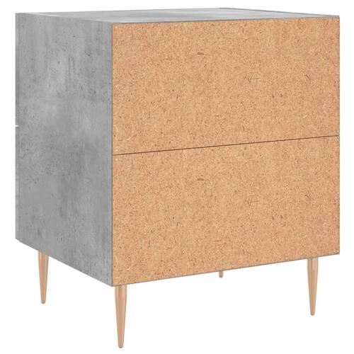 Sengeborde 2 stk. 40x35x47,5 cm konstrueret træ betongrå