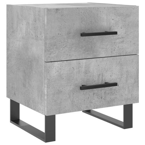 Sengeborde 2 stk. 40x35x47,5 cm konstrueret træ betongrå