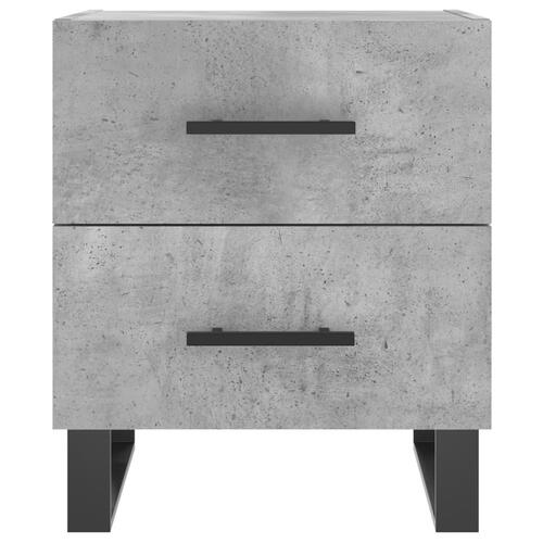 Sengeborde 2 stk. 40x35x47,5 cm konstrueret træ betongrå