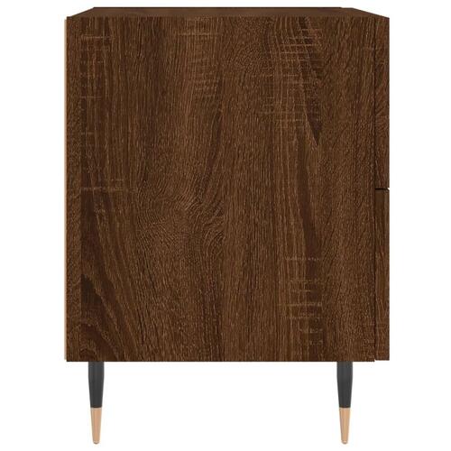 Sengeborde 2 stk. 40x35x47,5 cm konstrueret træ brunt egetræ