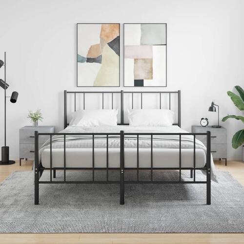 Sengeborde 2 stk. 40x35x47,5 cm konstrueret træ betongrå